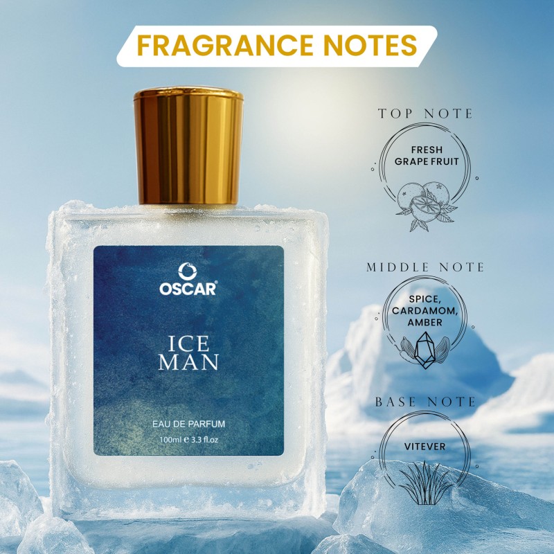 Oscar Ice Man Parfume |Premium Luxury Perfume|Long Lasting Perfume|EDP Fragrance Scent Eau de Parfum - 100 ml For Men
